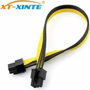 6Pin Power Supply Cable Adapter PCIe PCI-Express Extension Cable 6Pin Male to Male Cables 18AWG Line for BTC Mining Miner