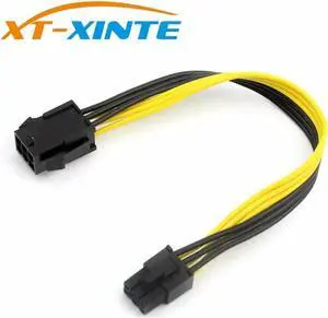 PCIE 6Pin to 6Pin Power Supply Cable Extension Adapter 6Pin Extender Miner Cable Male to Male Wire Cord 20cm for PC Mining