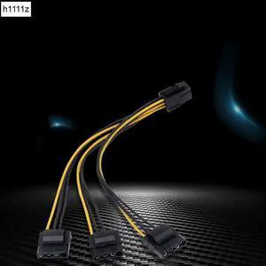 6 inch 3 x Molex 4 pin to 6 Pin PCI Express Video Card Pci e ATX PSU Power Converter Cable Molex to Pcie 6 pin to 4 pin Adapter 6 inch 3 x Molex 4 pin to 6 Pin PCI Express Video Card Pci e ATX PSU Power Converter Cable Molex to Pcie 6 pin to 4 pin Adapter