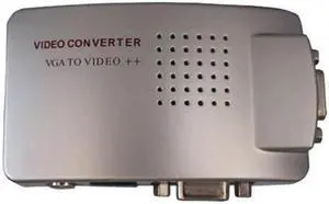 Computer Laptop PC VGA to TV AV RCA Video S-video Converter Signal Adapter Switch Box Conversion Composite VGA to Video