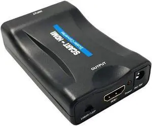 Top Deals 1080P Scart to HDMI Adaptor Upscaler Video Audio Converter Adapter For TV HDTV STB VHS XBox PS3 Sky DVD Blu-ray