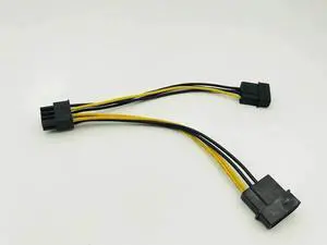Dual 4P to 8P Graphics Card Power Cable Dual 4Pin to 8Pin Video Card Power Supply D Port Graphics Card Cables for Mining