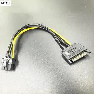 15pin SATA Power to 6pin PCIe PCI E PCI Express Adapter Cable 20cm SATA to 6Pin Power Cable for Graphics Card Riser Card Mining