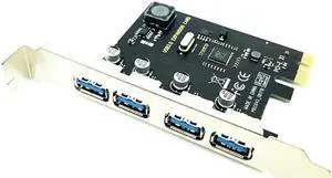 4 Port USB 3.0 PCI E Expansion Card PCI Express PCIe USB 3.0 HUB Adapter 4 Port USB3.0 Controller USB 3 0 PCI e PCIe Express 1X