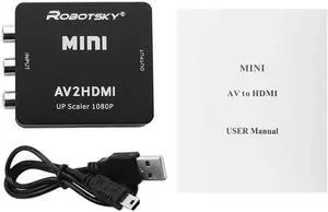 1080P AV to HDMI Video Adapter RCA Analog to Digital HDMI Converter Cable for VCD DVD HD Player Digital Set-top Box