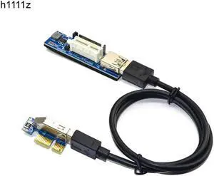 PCI E X1 Extender PCI Express USB 3.0 Adapter Raiser PCIE 1X Riser Card USB 3.0 PCI E SATA PCI E Riser PCI Express X1 to X1 Slot
