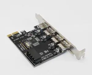 4 Port PCIE To USB 3.0 Expansion Card PCI Express Adapter Pcie Card 4 Port USB3.0 5Gb with Sata 15Pin to 4Pin Power Cable for PC