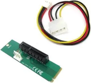 PCI Express PCI-E 4X Female to NGFF M.2 M Key Male Adapter Converter Card Power Cable pcie riser card for bitcoin minner