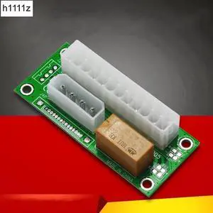 ATX 24Pin to 4Pin Dual PSU Power Supply Sync Starter Extender Cable Card For BTC Miner Machine