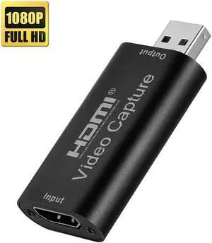 1080p USB2.0 HDMI Capture Card 1 Channel HDMI Video Capture Card Live Recording Box Audio Video Capture Card Portable USB HD Video Capture Card