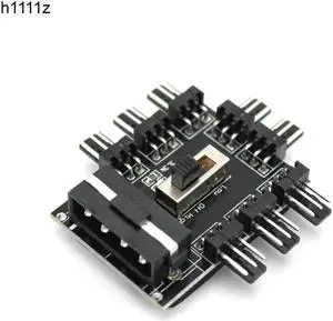 PC 1 to 8 4Pin Molex Cooler Cooling Fan Hub Splitter Cable PWM 3Pin Power Supply Speed Controller Adapter For BTC Miner Mining