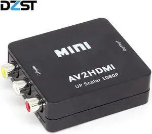 Mini AV to HDMI Video Converter Box AV2HDMI RCA AV HDMI CVBS to HDMI Adapter for HDTV TV PS3 PS4 PC DVD Xbox Projector