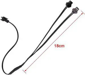 2Pin jst Splitter 1 to 2 EL Wire Connector for One Inverter Connect Male to Female Connector SM Leadwire Cable for EL Wire Neon Light