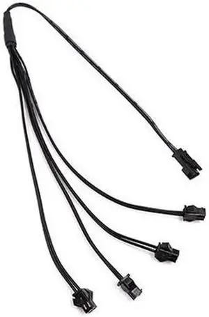 2Pin jst Splitter 1 to 4 EL Wire Connector for One Inverter Connect Male to Female Connector SM Leadwire Cable for EL Wire Neon Light