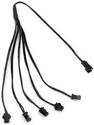 2Pin jst Splitter 1 to 5 EL Wire Connector for One Inverter Connect Male to Female Connector SM Leadwire Cable for EL Wire Neon Light