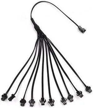 2Pin jst Splitter 1 to 10 EL Wire Connector for One Inverter Connect Male to Female Connector SM Leadwire Cable for EL Wire Neon Light