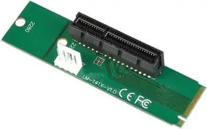 1pc M.2 NGFF SSD Male to PCI-e Express 4X Female Converter Adapter Card with 4pin power Supply Cable Riser card for BTC mining
