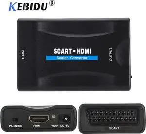 SCART To HDMI 1080P Video Audio Upscale Converter HDMI To Scart Adapter For Sky Box STB With Cable For HD TV DVD