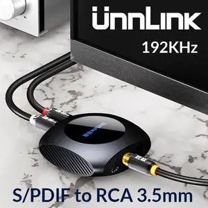Digital to Analog Audio Adapter 192KHz DAC SPDIF Optical Toslink Coaxial to R/L RCA 3.5 Jack for PS4 LED TV mi Box