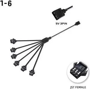 Splitter Cable SM Line Fan Interface Motherboard AURA Female/Male Connect Extension 5V 3PIN Water Cooler