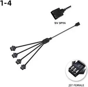 Aomoproing Splitter Cable SM Line Fan Interface Motherboard AURA Female/Male Connect Extension 5V 3PIN Water Cooler