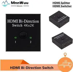 HDMI-compatible Splitter 4K Switch KVM Bi-Direction 1x2/2x1 HDMI-compatible Switcher 2 in1 Out for PS4/3 TV Box Switcher Adapter