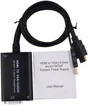 HDMI to VGA cable 1080P adapter Digital to Analog Converter for TV Box Laptop PC Computer Projector FOR PS3 Xbox360