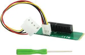 Aomoproing NGFF M.2 M to PCI-E 4X Female Key Network Adapter Converter Card PCI Express