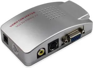 Wiistar VGA to AV RCA Converter VGA to AV S Video Video Adapter Switch Box TV PC 1080P