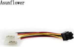 5PCS/lot Dual 4 Pin Male Molex IDE TO 6 Pin Female Molex PCI-E Cards Graphic External Supply Line Adapter Power Cable 5PCS/lot Dual 4 Pin Male Molex IDE TO 6 Pin Female Molex PCI-E Cards Graphic External Supply Line Adapter Power Cable