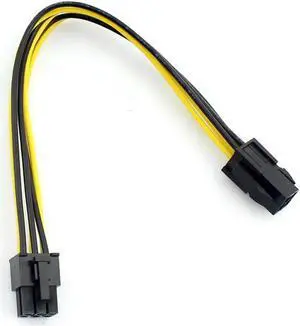 1x 18AWG PC CPU 4PIN to GPU PCIe PCI-E Graphics Card 6Pin 20cm Power Supply Cable Wire