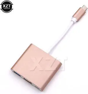 High Quality 3in1 Hub USB 3.1 Type C to 4K HDMI TV USB3.0 Video Adapter For Macbook Pro Type C HDMI Adapter Video Converter