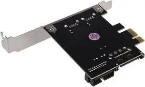 SuperSpeed 2-Port USB 3.0 PCI-E PCI Express Card and 19-pin USB3.0 with 4-pin/15-pin SATA Connector for Digital Products