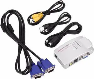 Universal PC Converter Box of Computer Laptop PC VGA to TV AV RCA Signal Adapter Converter Video Switch Box Composite