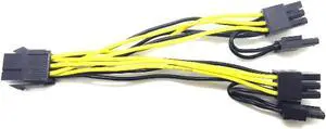 Marsnaska 6-pin PCI Express to 2 x PCIe 8 (6+2) pin Motherboard Graphics Video Card PCI-e GPU VGA Splitter Hub Power Cable Marsnaska 6-pin PCI Express to 2 x PCIe 8 (6+2) pin Motherboard Graphics Video Card PCI-e GPU VGA Splitter Hub Power Cable