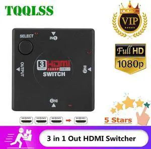 1080P 3 in1 Out HDMI Switcher 3 Port HDMI Switch Female to Female Switcher Splitter Box Selector for HDTV Video HDMI Switcher