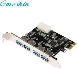 PCI-E to USB 3.0 4-Port PCI Express Expansion Card 4Pin Power Supply Interface