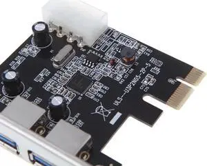 USB 3.0 expansion card PCI-E PCI Express external 2 port 4-pin power connector Support Windows Vista / Server 2008 / Windows 7