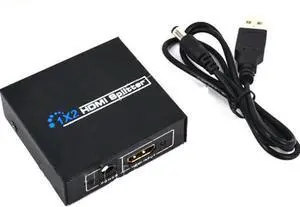 1 to 2 HDMI SPlitter HDMI Switch 5V 1A Adapter USB Power Supply Cable for XBOX 360 PS3 1080P 3D HDTV HDCP TV Audio Video