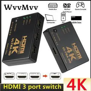 HDMI Switch 4K Switcher 3 in 1 out HD 1080P Video Cable Splitter 1x3 Hub Adapter Converter for PS4/3 TV Box HDTV PC