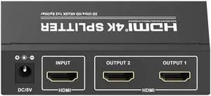 4K 1x2 HDMI Splitter Full HD 1080p HDMI Video Converter 1X2 Screen Split 1 In 2 Out Dual Display HDCP 3D for PS4 DVD PC To TV
