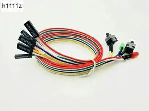Sale PC Case Red Green LED Lamp ATX Power Supply Reset HDD Switch Lead Motherboard Power Cable for BTC Miner Antminer Mining