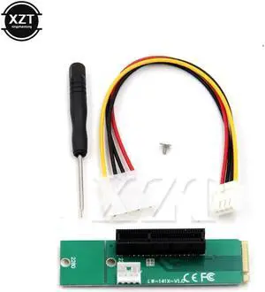 Add on card PCI-E 4X Female to NGFF M.2 M Male Adapter Key Power Cable with Converter Card Add on card PCI-E 4X Female to NGFF M.2 M Male Adapter Key Power Cable with Converter Card