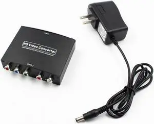 RGB Component (YPbPr) video + R/L audio Adapter Converter HD TV to HDMI 1080P WP Main Unit And 5V DC Power Supply #F30NT02