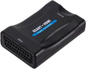 1080P SCART To HDMI Video Audio Upscale Converter Adapter for HD TV DVD for Sky Box STB Plug and Play with DC Cable
