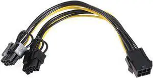 1 PC 6 Pin PCI-E Module Female To Dual 8 Pin 6+2P Male Video Card Power Adapter Cable 1 PC 6 Pin PCI-E Module Female To Dual 8 Pin 6+2P Male Video Card Power Adapter Cable
