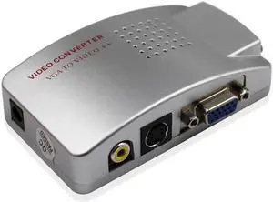Hot sell Laptop PC VGA to TV AV RCA Composite video adapter converter Switch Box Support S-video RGB NTSC/PAL Computer Signal