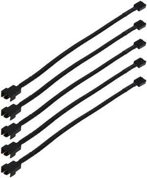 5-Pack 4 Pin PWM Connector Case Fan Extension Power Cable for Compure CPU Cooling System for Computer Case Fan