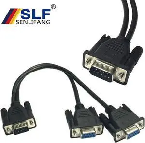 Data Cable Male to Female for Cash Register POS Display Serial Cable Splitter Directly Connected COM 2 in 1 DB9 9Pin 1 to2 Rs232