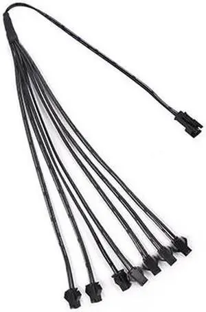 2Pin jst Splitter 1 to 7 EL Wire Connector for One Inverter Connect Male to Female Connector SM Leadwire Cable for EL Wire Neon Light